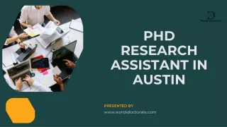 PhD  Research Assistant In Austin