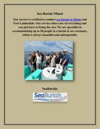 Sea Burials Miami