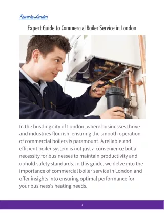 Expert Guide to Commercial Boiler Service in London
