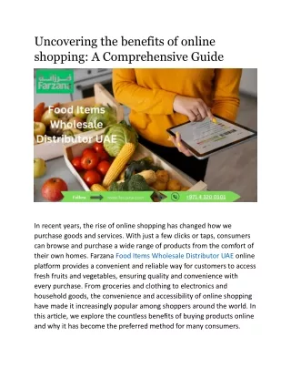 Uncovering the benefits of online shopping A Comprehensive Guide