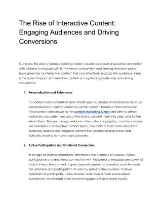 The Rise of Interactive Content_ Engaging Audiences and Driving Conversions