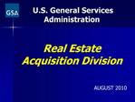 Real Estate Acquisition Division Implementation