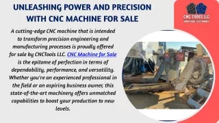 Precision and Power Unleashed CNC Machine for Sale by CNC Tools LLC