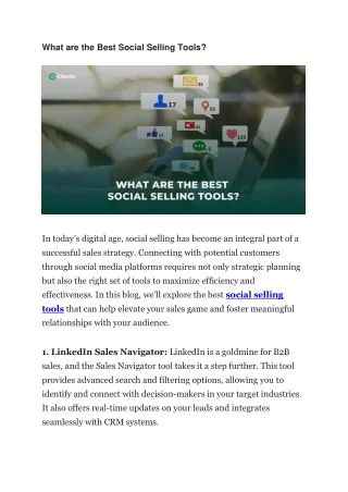 What are the Best Social Selling Tools