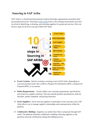 Sourcing in SAP Ariba