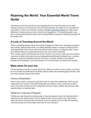 Roaming the World_ Your Essential World Travel Guide - Google Docs