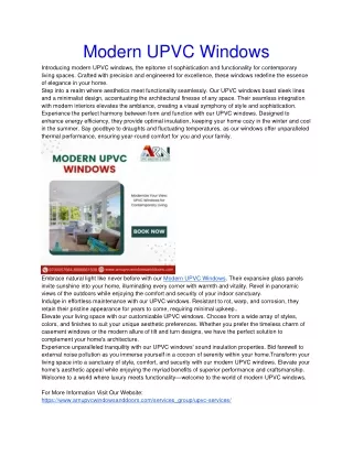 Modern UPVC Windows