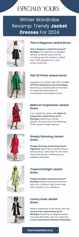 Winter Wardrobe Revamp: Trendy Jacket Dresses For 2024