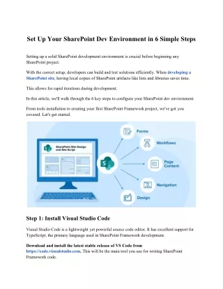 Set Up Your SharePoint Dev Environment in 6 Simple Steps