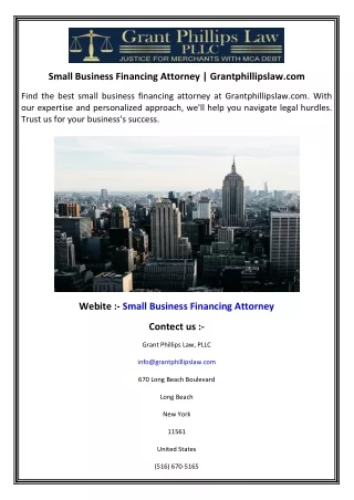 Small Business Financing Attorney  Grantphillipslaw.com