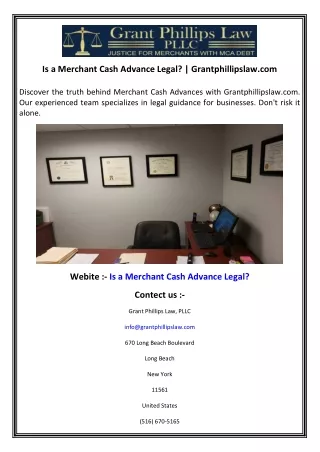 Is a Merchant Cash Advance Legal  Grantphillipslaw.com