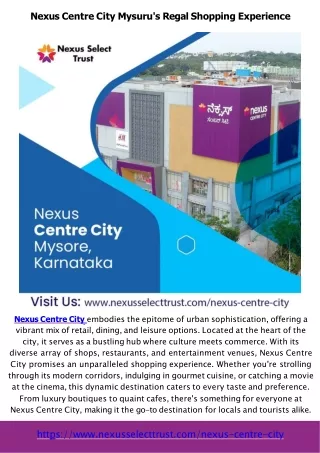 Explore the Complete Shops List at Nexus Shantiniketan Mall and Nexus Centre City