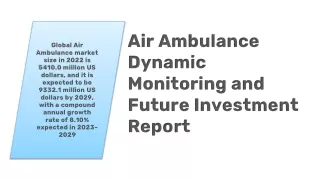 Air Ambulance Market Size, Trends Analysis: Analyzing Trends