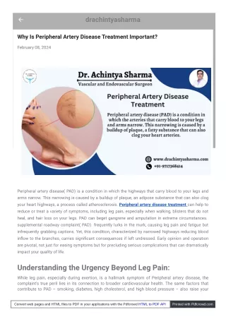 Dealing with peripheral artery disease: expert tips and techniques