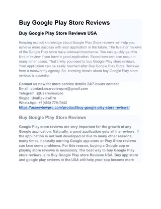 Buy Google Play Store Reviews