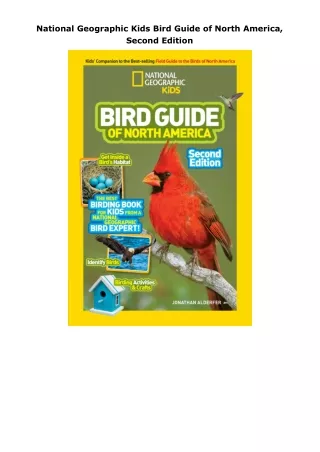 download⚡️[EBOOK]❤️ National Geographic Kids Bird Guide of North America, Second Edition