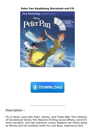 book❤️[READ]✔️ Peter Pan ReadAlong Storybook and CD