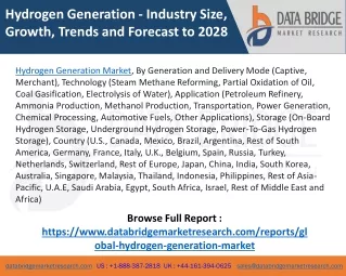 Hydrogen Generation Market – Industry Trends and Forecast to 2028