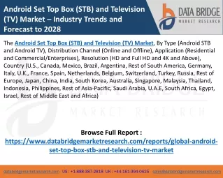 Android Set Top Box (STB) and Television (TV) Market