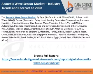 Acoustic Wave Sensor Market