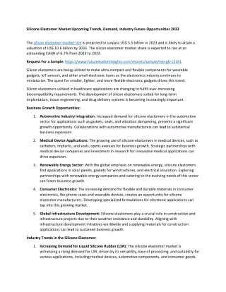 Silicone Elastomer Market