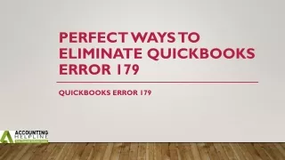 Best ever guide to eliminate QuickBooks Error 179 swiftly
