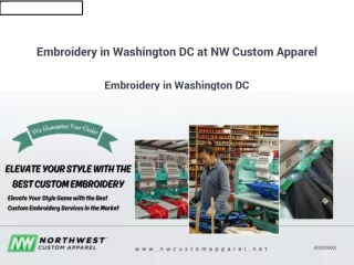 Embroidery in Washington DC at NW Custom Apparel