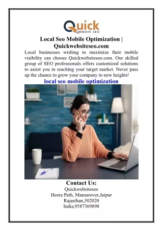 Local Seo Mobile Optimization  Quickwebsiteseo.com