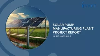 Solar Pump Manufacturing Plant Setup Cost