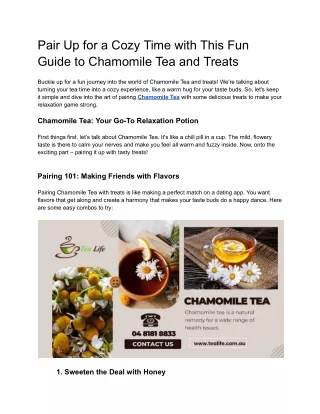 Chamomile Tea