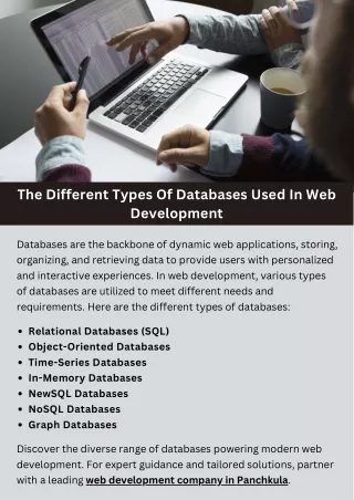 The Different Types Of Databases Used In Web Development