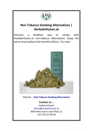 Non Tobacco Smoking Alternatives  Herbalinfusion.at