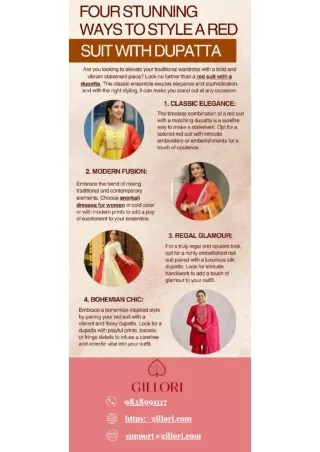 Four Stunning Ways To Style a Red Suit With Dupatta