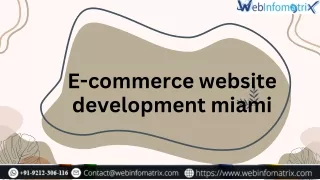 E-commerce website development miami