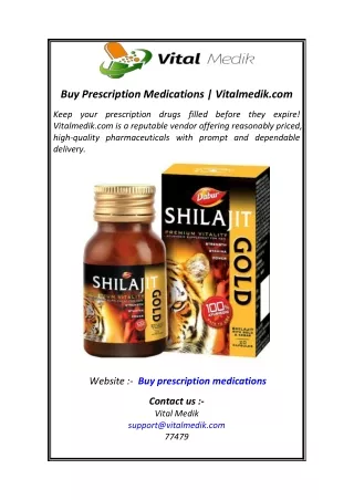 Buy Prescription Medications Vitalmedik.com.