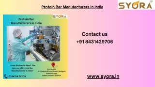 Protein Bar Manufacturers in India