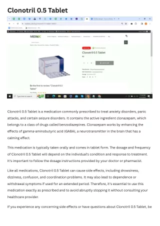 Clonotril 0.5 Tablet (3)