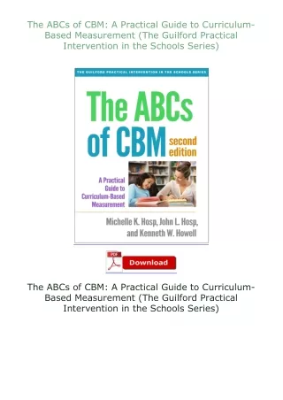 Ebook❤(download)⚡ The ABCs of CBM: A Practical Guide to Curriculum-Based Measurement (The Guilford Practical I