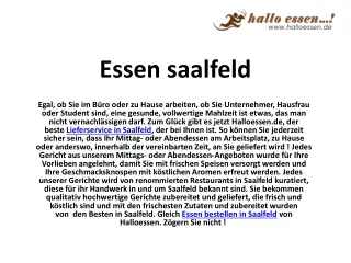 Essen saalfeld