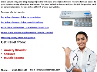 Order Valium (diazepam) online in usa
