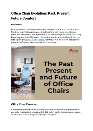 Office Chair Evolution_ Past, Present, Future Comfort