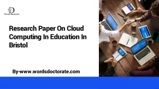Research Paper On Cloud Computing In Education In Bristol