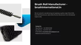 Brush Roll Manufacturer in India