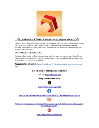 7 Valentines Day Gifts Ideas to Express Your Love