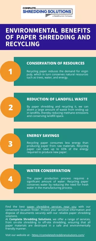 Environmental Benefits of Paper Shredding and Recycling