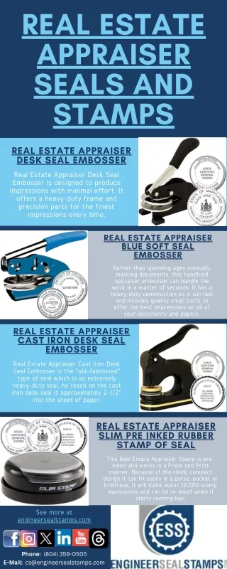 Real Estate Appraiser Seals and Stamps