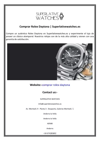 Comprar Rolex Daytona  Superlativewatches.es