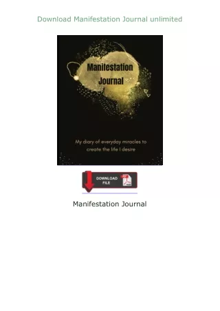 ❤Download❤ Manifestation Journal unlimited