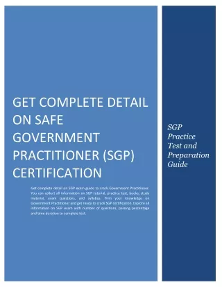 Get Complete Detail on SAFe Government Practitioner (SGP) Certification