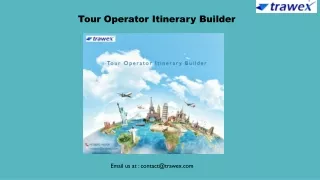 Tour Operator Itinerary Builder